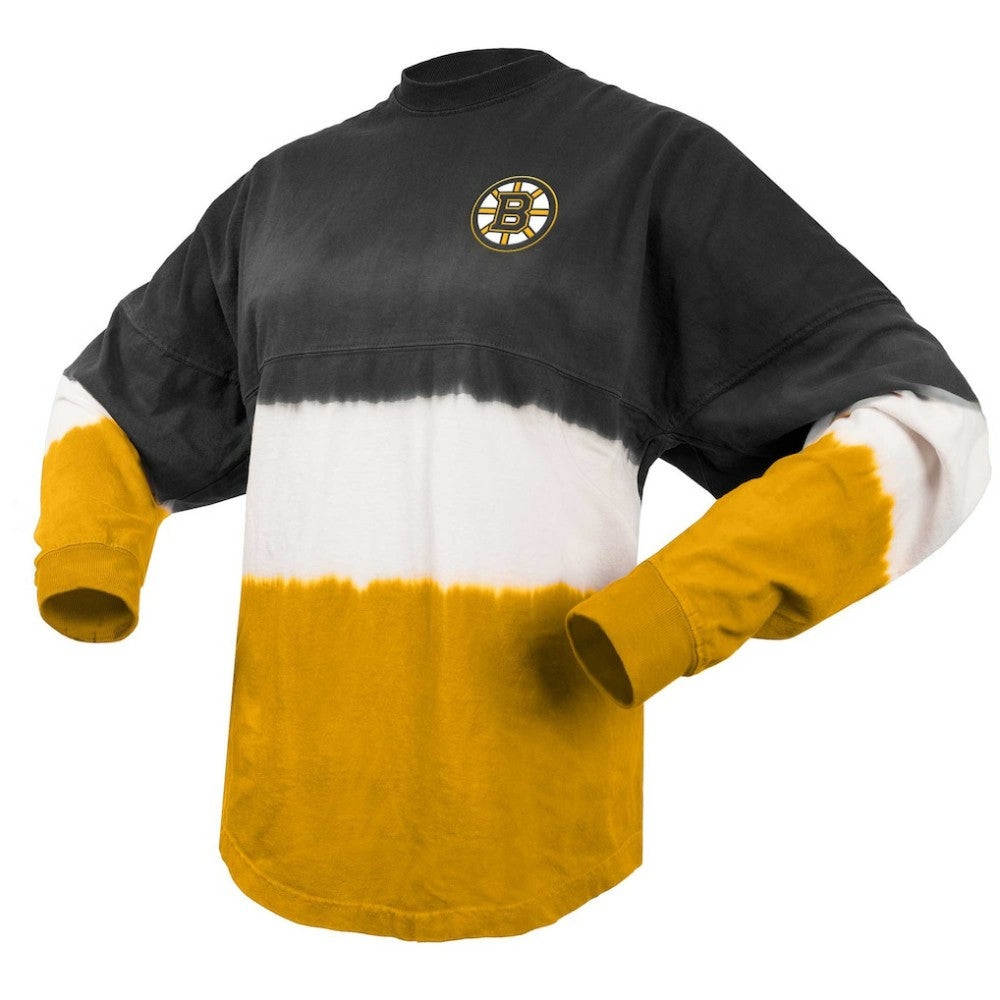 Boston Bruins Fanatics Women's Ombre Long Sleeve T-Shirt Black/Gold
