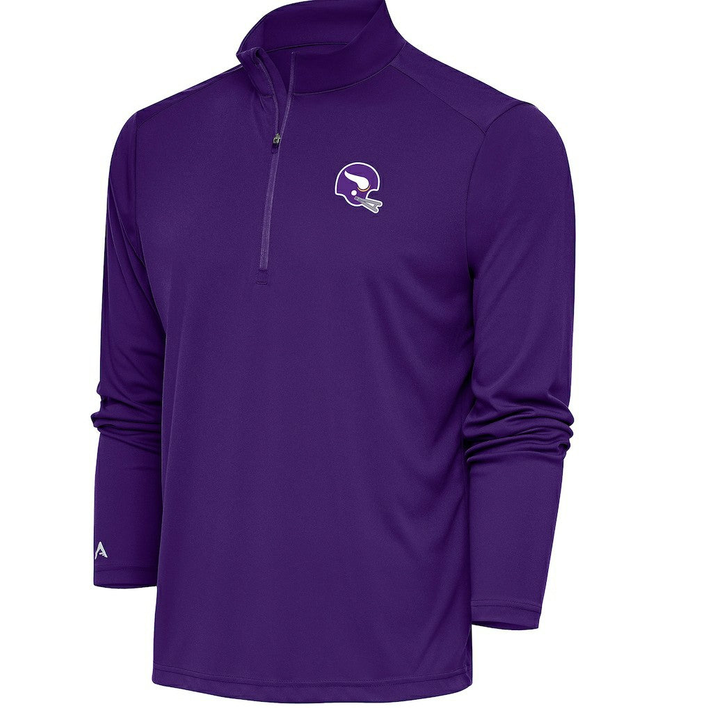 Minnesota Vikings Antigua Tribute Quarter-Zip Pullover Jacket Purple - NFL
