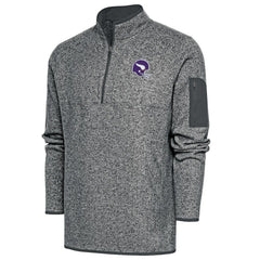 Minnesota Vikings Antigua Fortune Quarter-Zip Pullover Jacket Heather Charcoal - NFL
