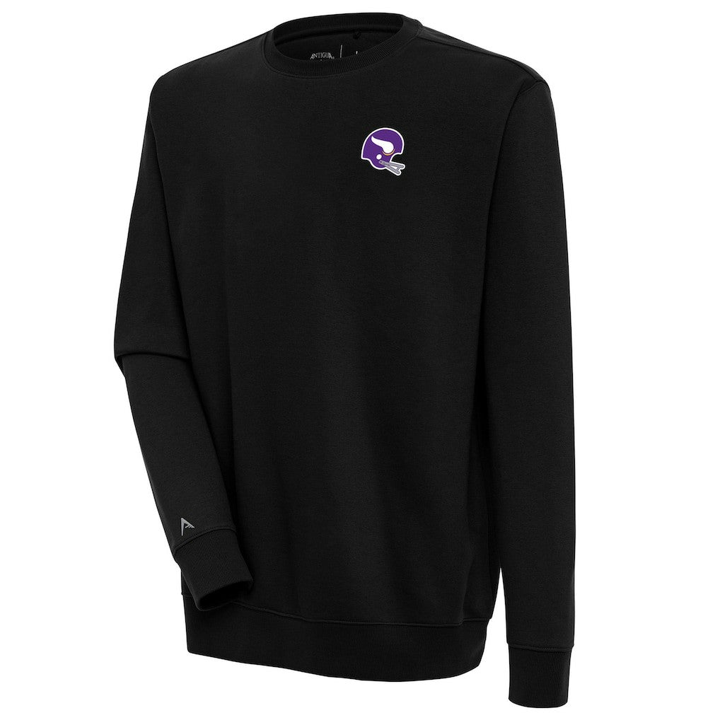 Minnesota Vikings Antigua Victory Crewneck Pullover Sweatshirt Black - NFL