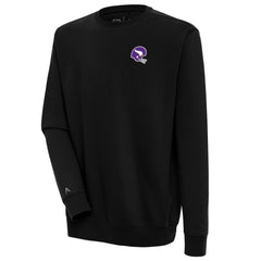 Minnesota Vikings Antigua Victory Crewneck Pullover Sweatshirt Black - NFL