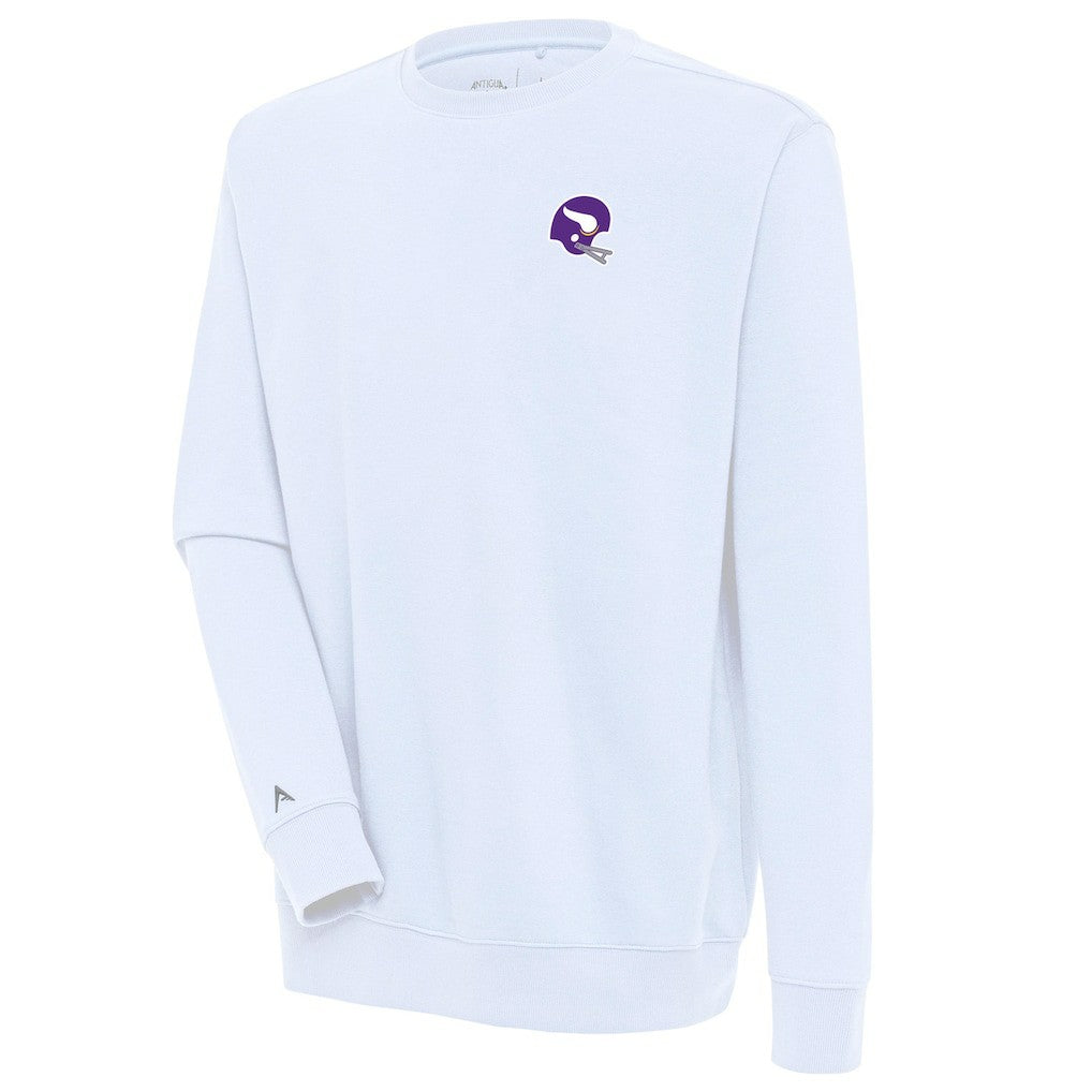 Minnesota Vikings Antigua Victory Crewneck Pullover Sweatshirt White - NFL