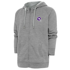 Minnesota Vikings Antigua Victory Full-Zip Hoodie Heather Gray - NFL