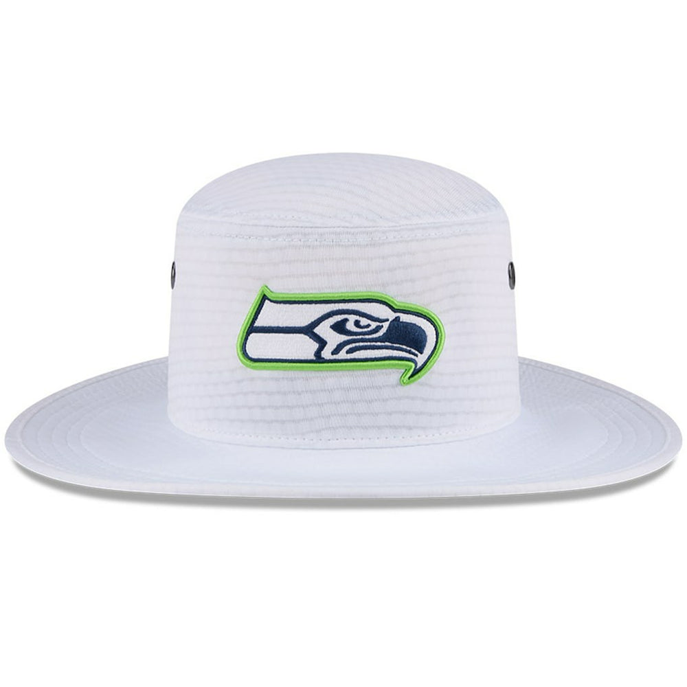 Seattle Seahawks New Era 2024 NFL Training Camp Panama Bucket Hat White - NFL