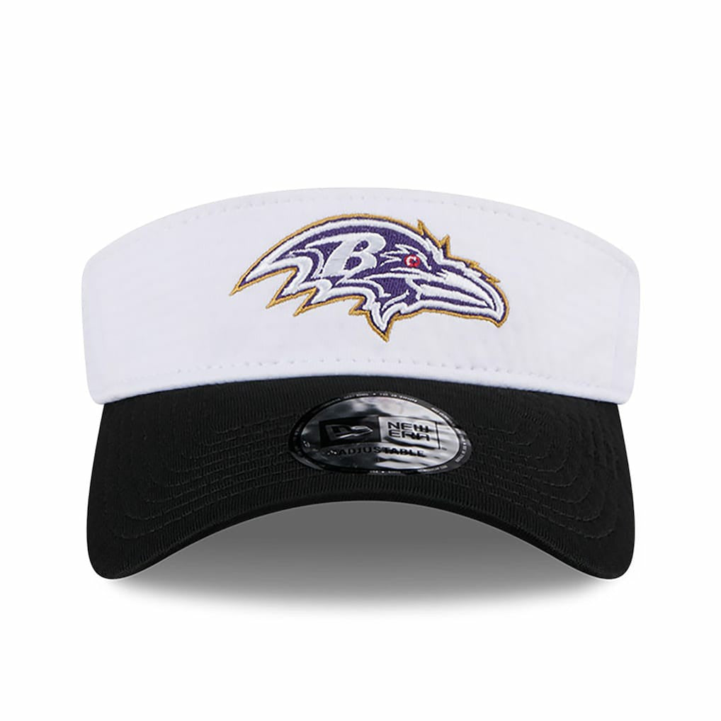 Baltimore Ravens New Era 2024 NFL Training Camp Adjustable Visor White/Black - NFL