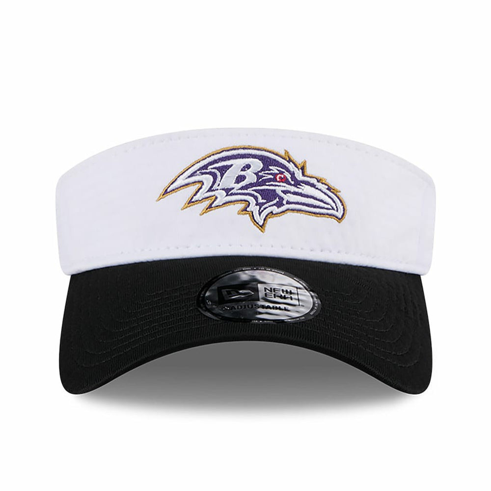 Baltimore Ravens New Era 2024 NFL Training Camp Adjustable Visor White/Black - NFL