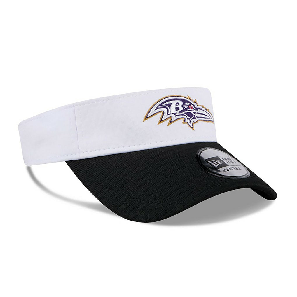 Baltimore Ravens New Era 2024 NFL Training Camp Adjustable Visor White/Black - NFL