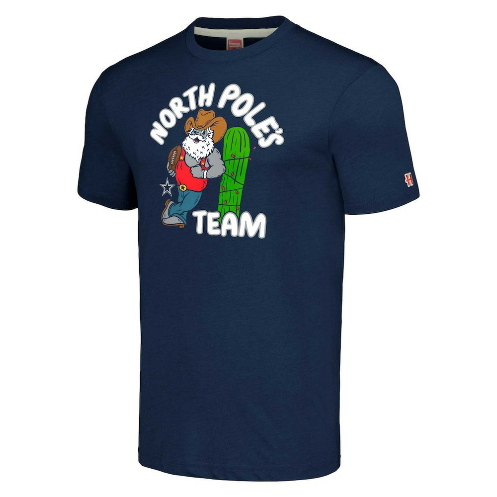 Dallas Cowboys Homage Unisex Holiday Tri-Blend T-Shirt Navy - NFL