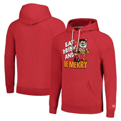 Kansas City Chiefs Homage Unisex Holiday Raglan Tri-Blend Pullover Hoodie Red - NFL