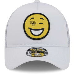 Jacksonville Jaguars New Era Happy A-Frame Trucker 9FORTY Snapback Hat White - NFL