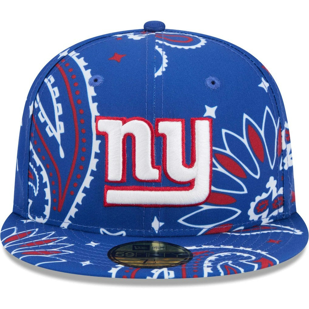 New York Giants New Era Paisley 59FIFTY Fitted Hat Royal - NFL