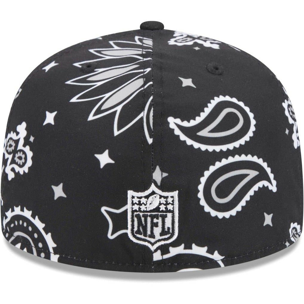 Las Vegas Raiders New Era Paisley 59FIFTY Fitted Hat Black - NFL
