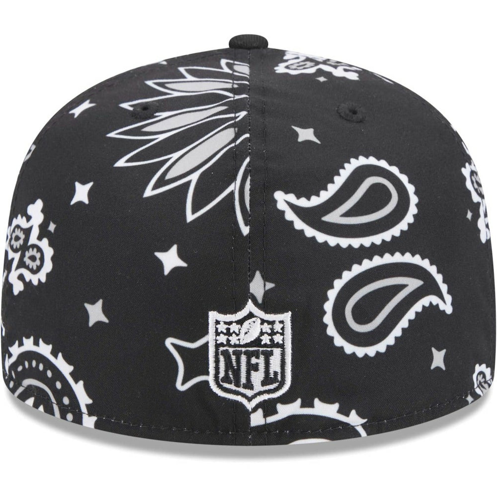 Las Vegas Raiders New Era Paisley 59FIFTY Fitted Hat Black - NFL