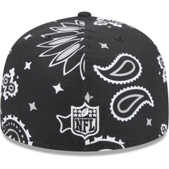 Las Vegas Raiders New Era Paisley 59FIFTY Fitted Hat Black - NFL