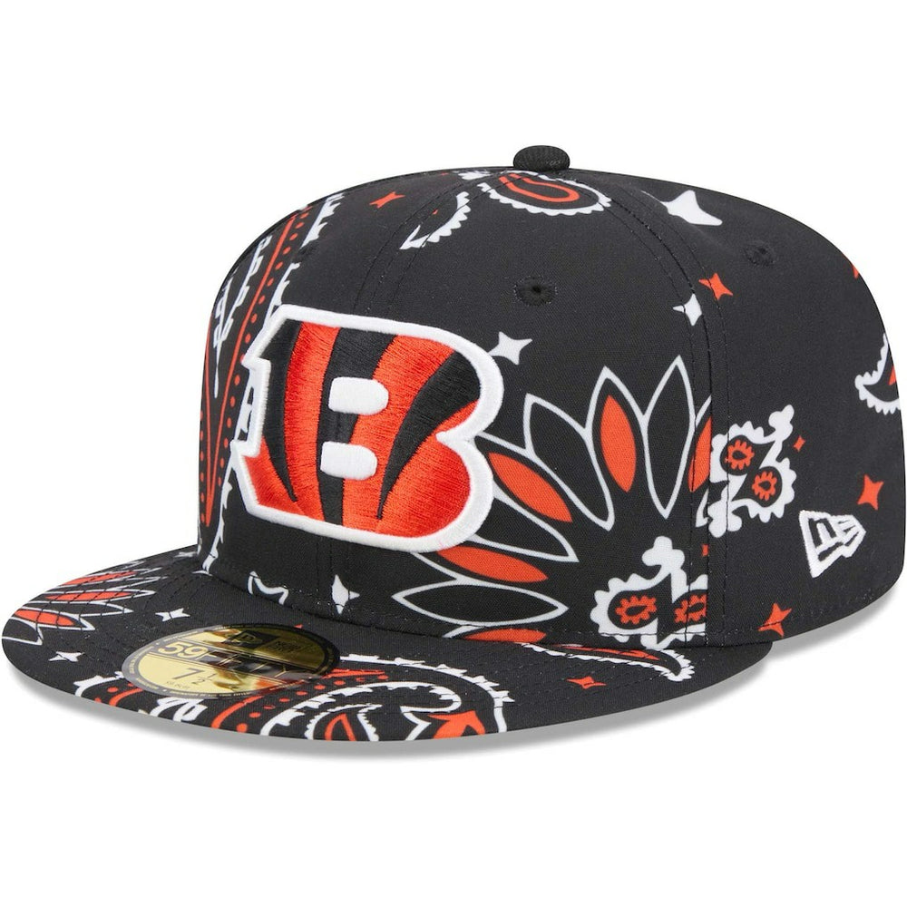 Cincinnati Bengals New Era Paisley 59FIFTY Fitted Hat Black - NFL