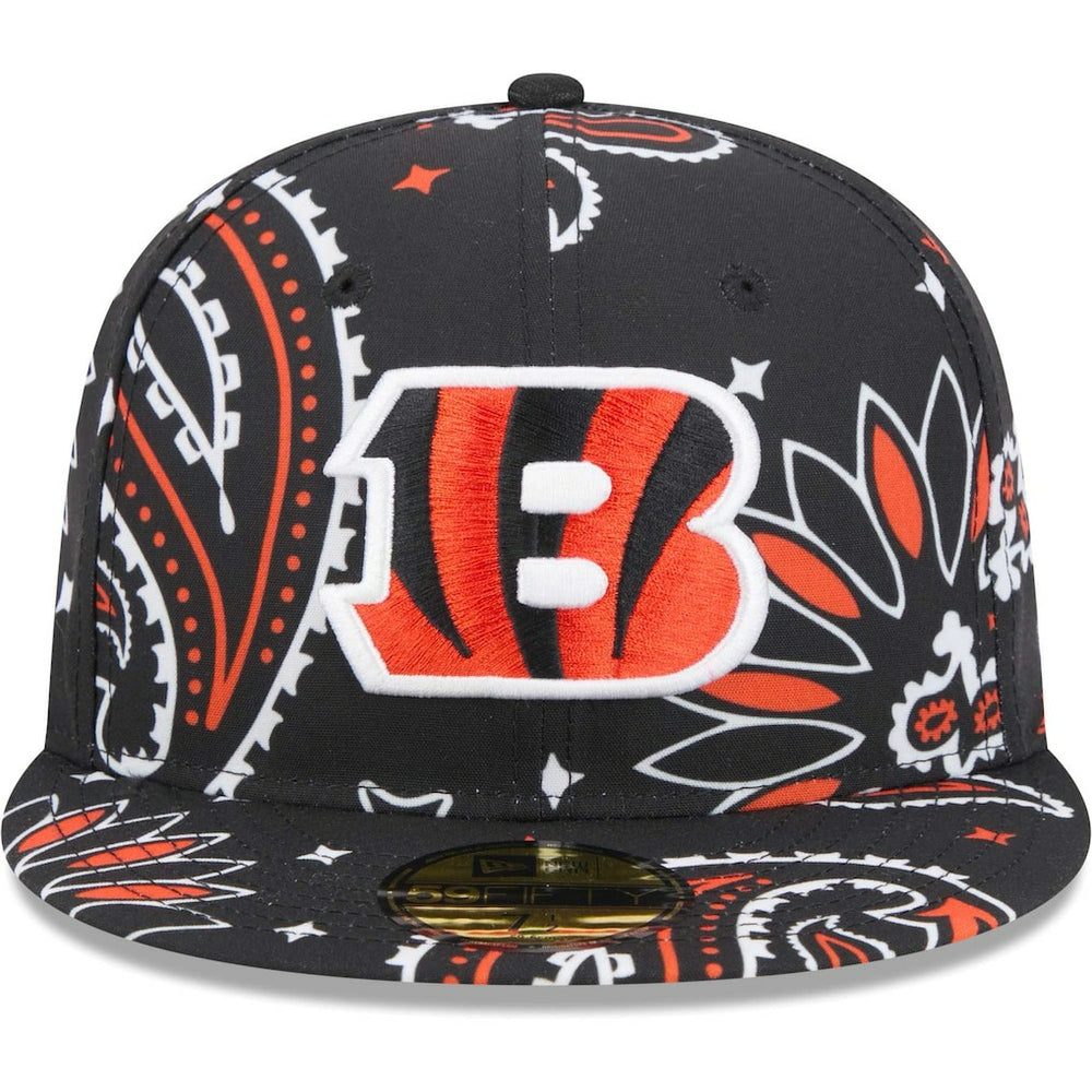 Cincinnati Bengals New Era Paisley 59FIFTY Fitted Hat Black - NFL