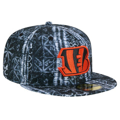 Cincinnati Bengals New Era Shibori 59FIFTY Fitted Hat Black - NFL
