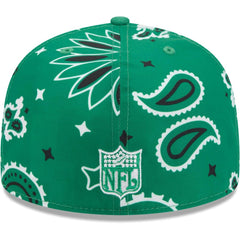 Philadelphia Eagles New Era Throwback Paisley 59FIFTY Fitted Hat Kelly Green - NFL