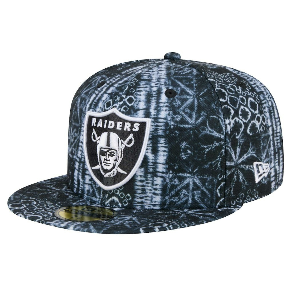 Las Vegas Raiders New Era Shibori 59FIFTY Fitted Hat Black - NFL
