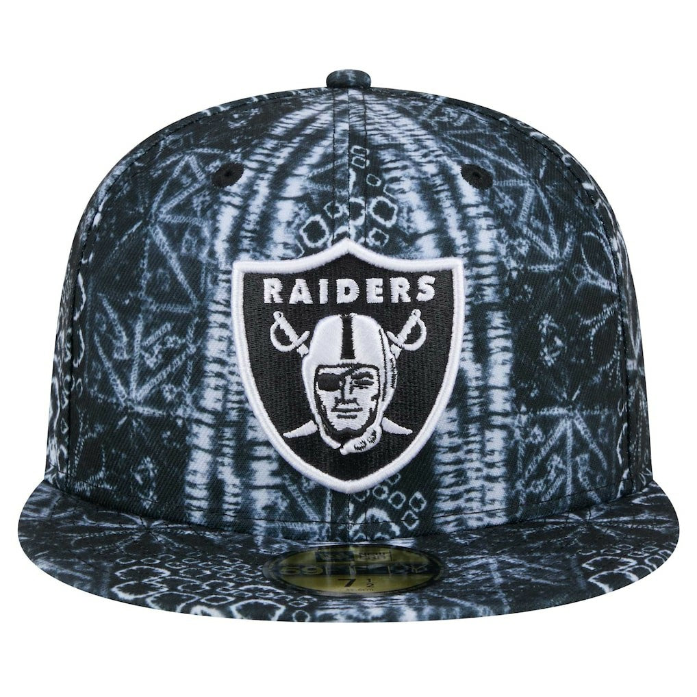 Las Vegas Raiders New Era Shibori 59FIFTY Fitted Hat Black - NFL