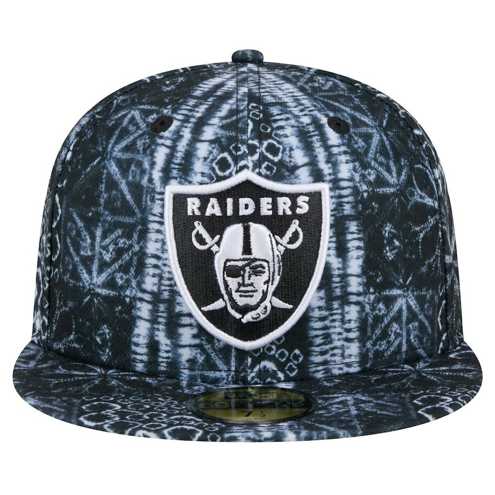 Las Vegas Raiders New Era Shibori 59FIFTY Fitted Hat Black - NFL