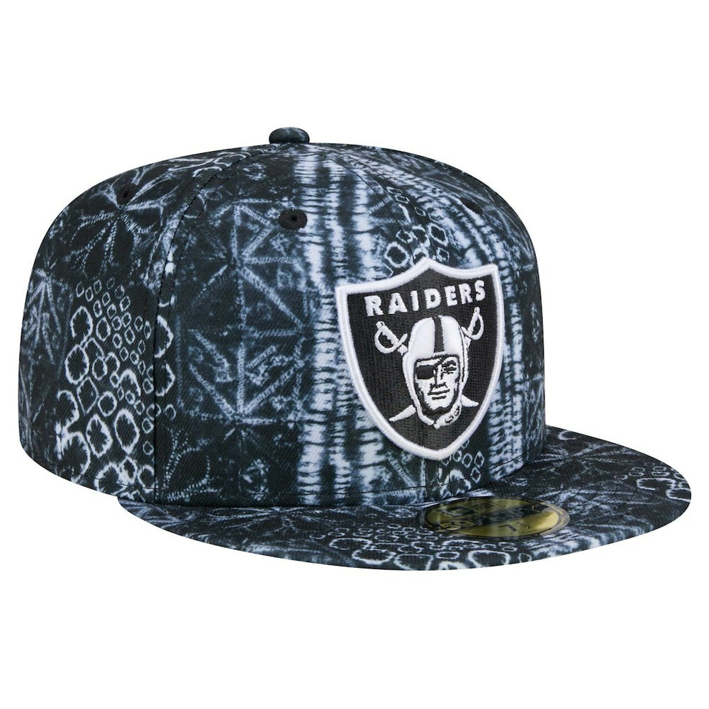Las Vegas Raiders New Era Shibori 59FIFTY Fitted Hat Black - NFL