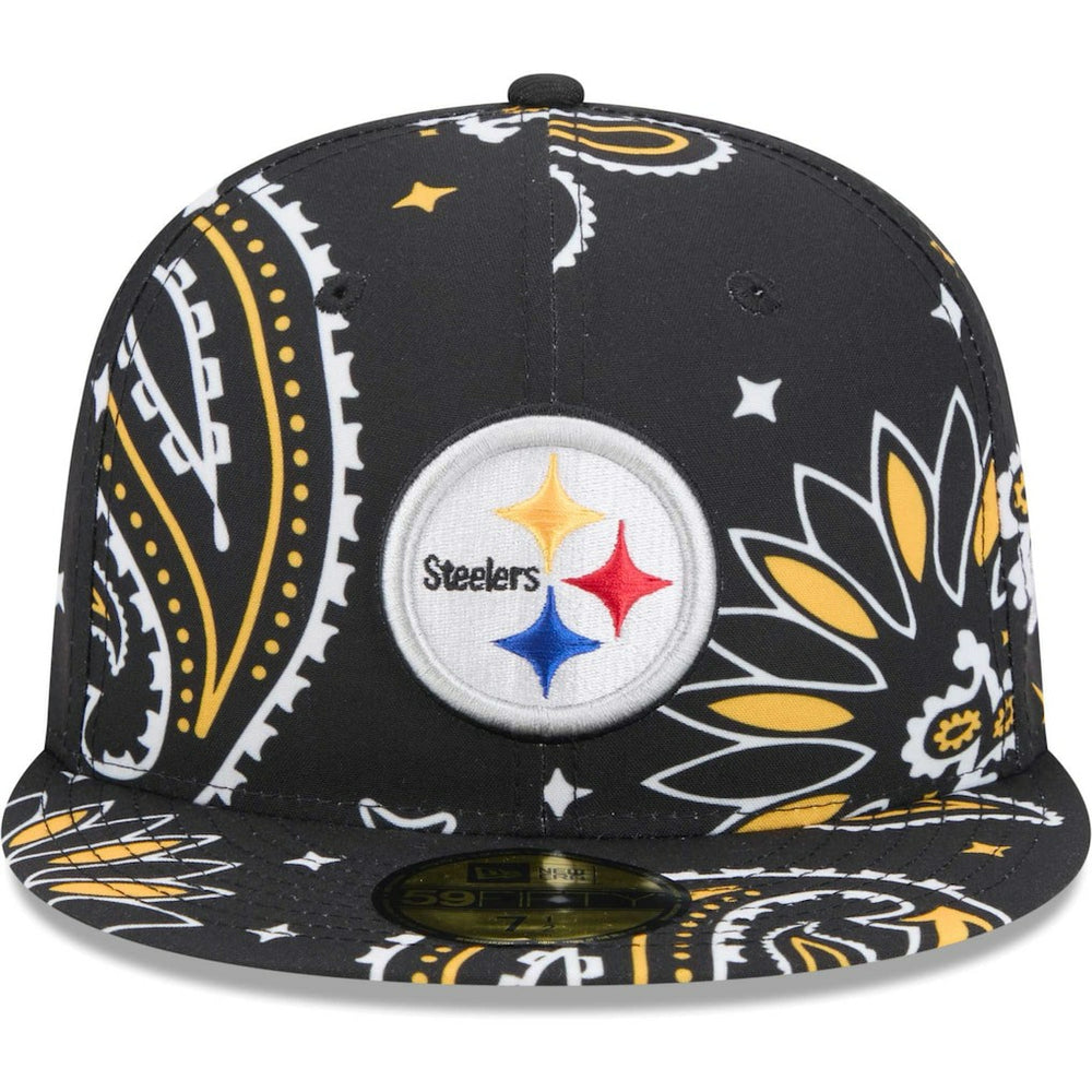 Pittsburgh Steelers New Era Paisley 59FIFTY Fitted Hat Black - NFL