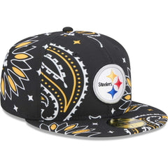 Pittsburgh Steelers New Era Paisley 59FIFTY Fitted Hat Black - NFL