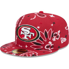 San Francisco 49ers New Era Paisley 59FIFTY Fitted Hat Scarlet - NFL