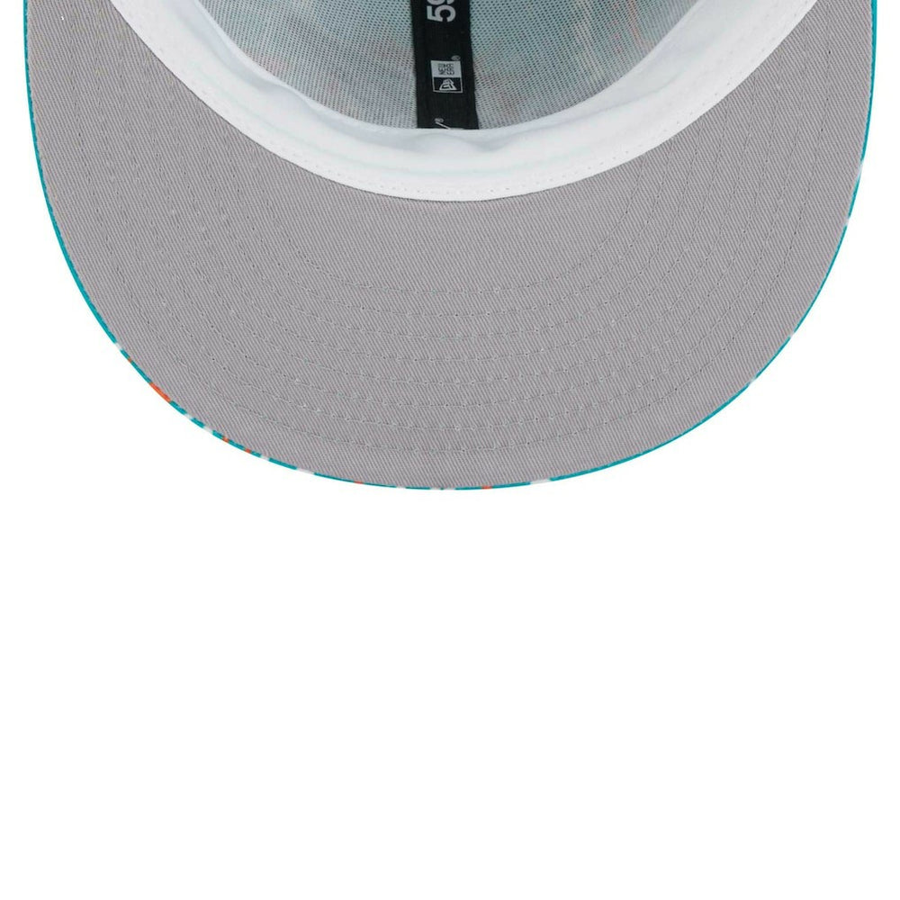 Miami Dolphins New Era Paisley 59FIFTY Fitted Hat Aqua - NFL