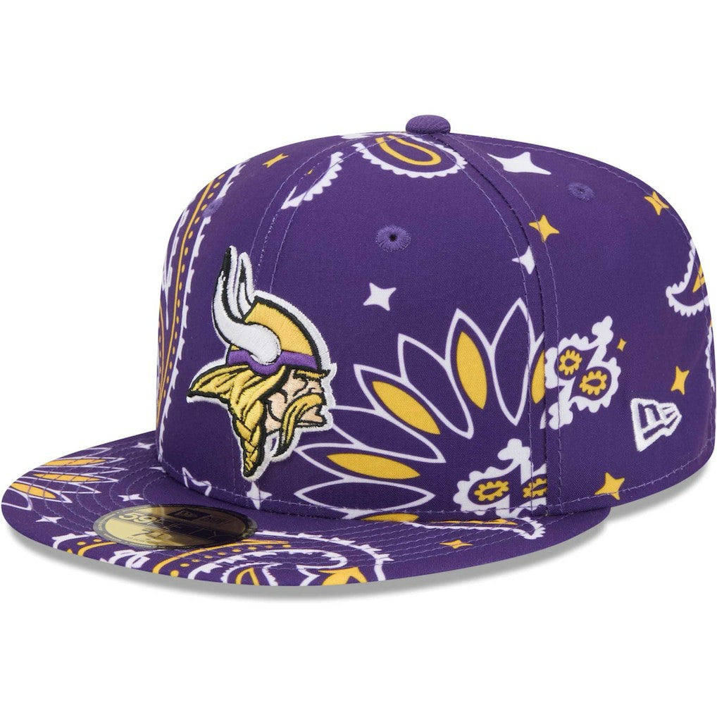 Minnesota Vikings New Era Paisley 59FIFTY Fitted Hat Purple - NFL