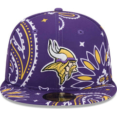 Minnesota Vikings New Era Paisley 59FIFTY Fitted Hat Purple - NFL