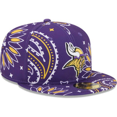 Minnesota Vikings New Era Paisley 59FIFTY Fitted Hat Purple - NFL