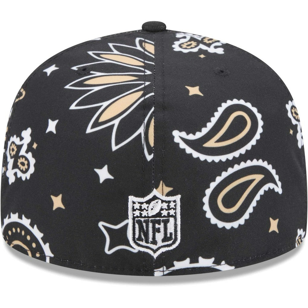 New Orleans Saints New Era Paisley 59FIFTY Fitted Hat Black - NFL