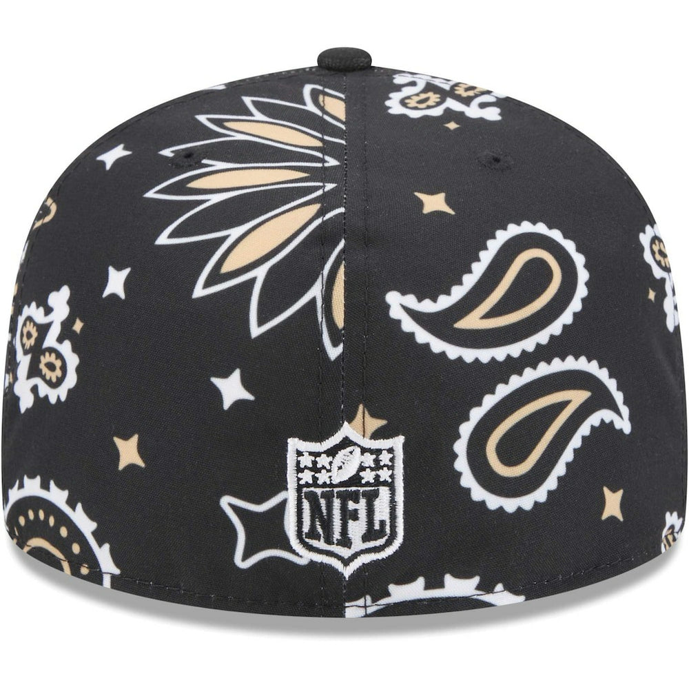 New Orleans Saints New Era Paisley 59FIFTY Fitted Hat Black - NFL