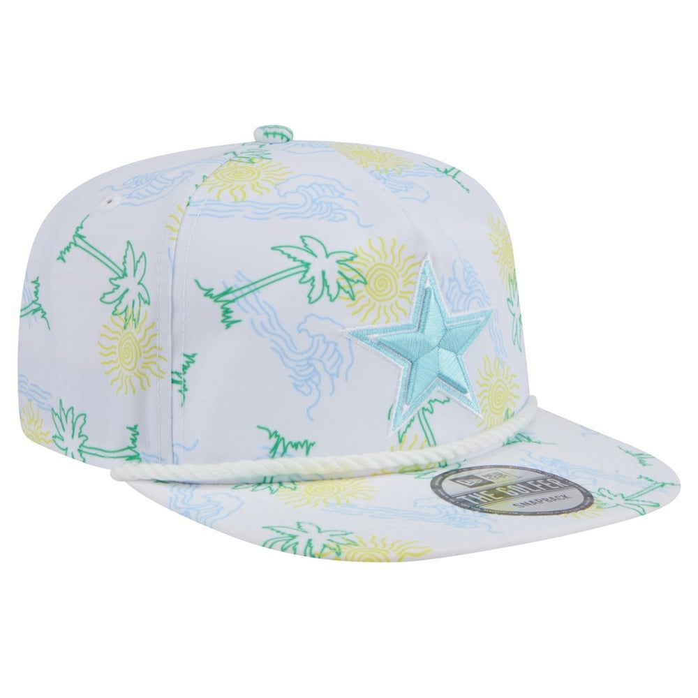 Dallas Cowboys New Era Vacay Golfer Snapback Hat White - NFL
