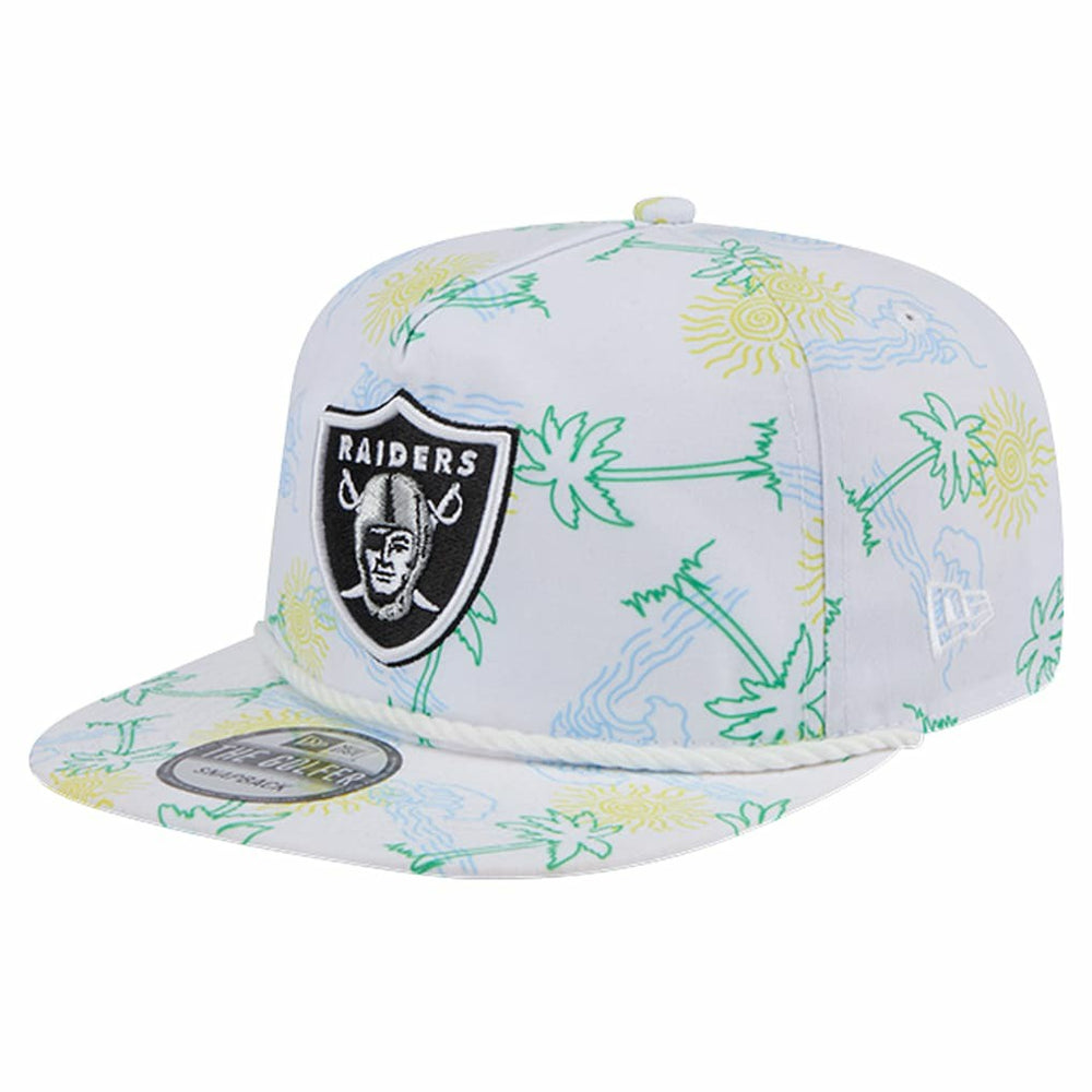 Las Vegas Raiders New Era Vacay Golfer Snapback Hat White - NFL