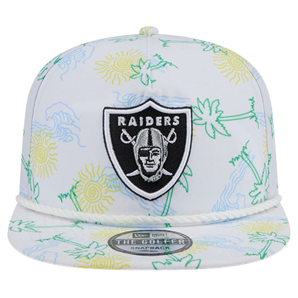 Las Vegas Raiders New Era Vacay Golfer Snapback Hat White - NFL