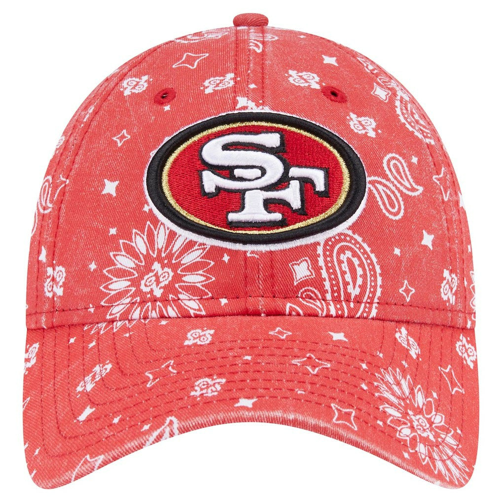 San Francisco 49ers New Era Women's Paisley 9TWENTY Adjustable Hat Scarlet - NFL