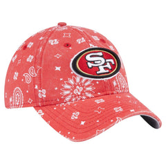 San Francisco 49ers New Era Women's Paisley 9TWENTY Adjustable Hat Scarlet - NFL