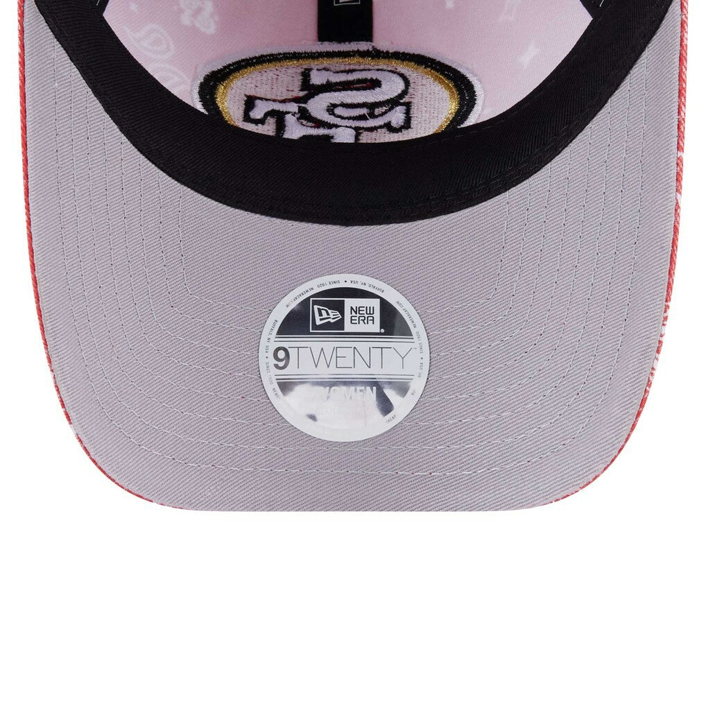 San Francisco 49ers New Era Women's Paisley 9TWENTY Adjustable Hat Scarlet - NFL
