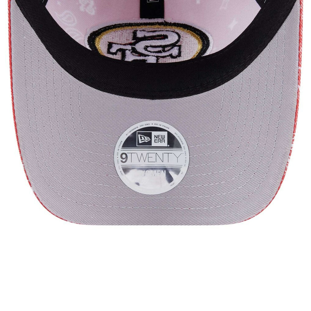 San Francisco 49ers New Era Women's Paisley 9TWENTY Adjustable Hat Scarlet - NFL