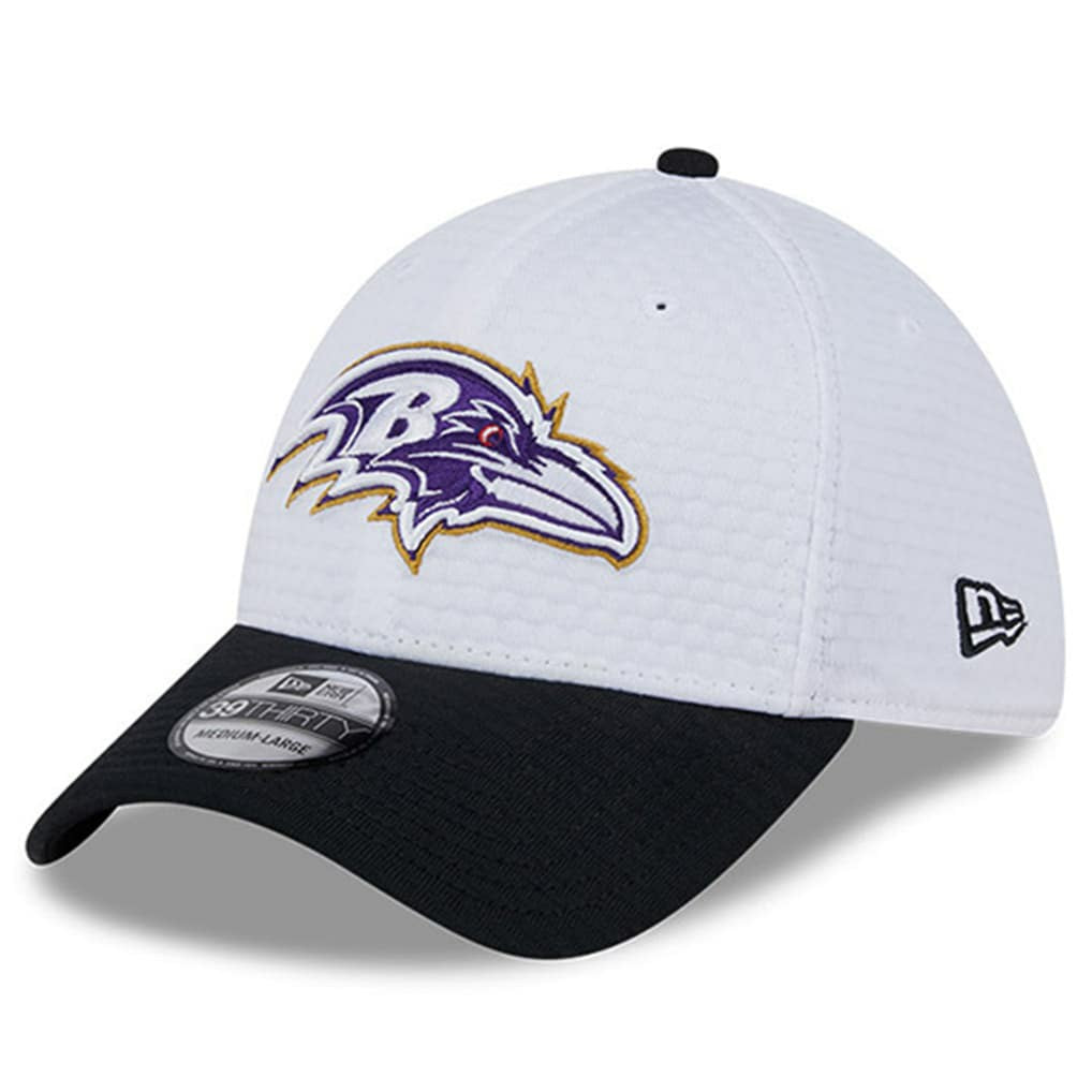 Baltimore Ravens New Era 2024 NFL Training Camp 39THIRTY Flex Hat White/Black - NFL