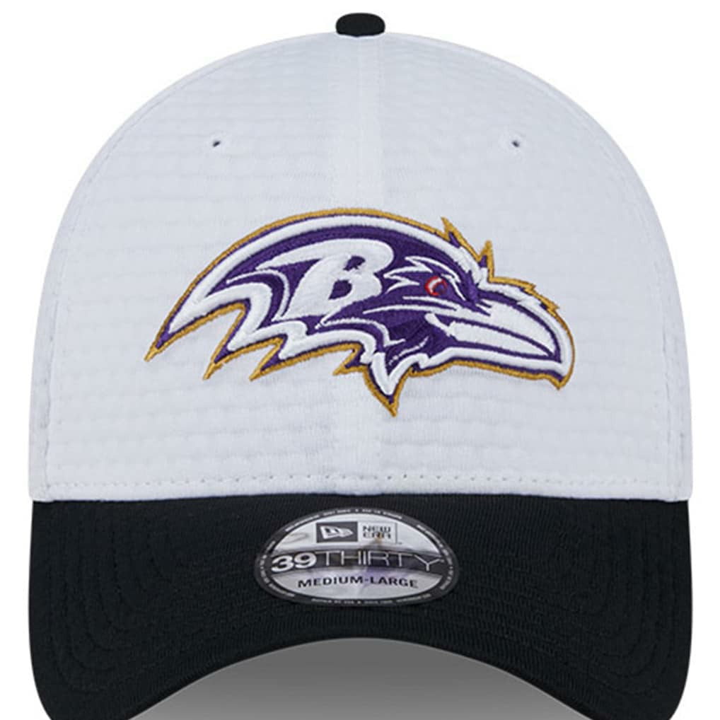 Baltimore Ravens New Era 2024 NFL Training Camp 39THIRTY Flex Hat White/Black - NFL