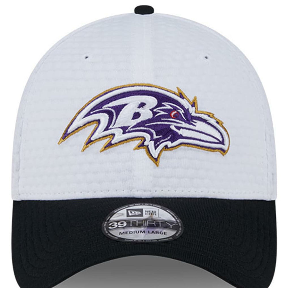 Baltimore Ravens New Era 2024 NFL Training Camp 39THIRTY Flex Hat White/Black - NFL