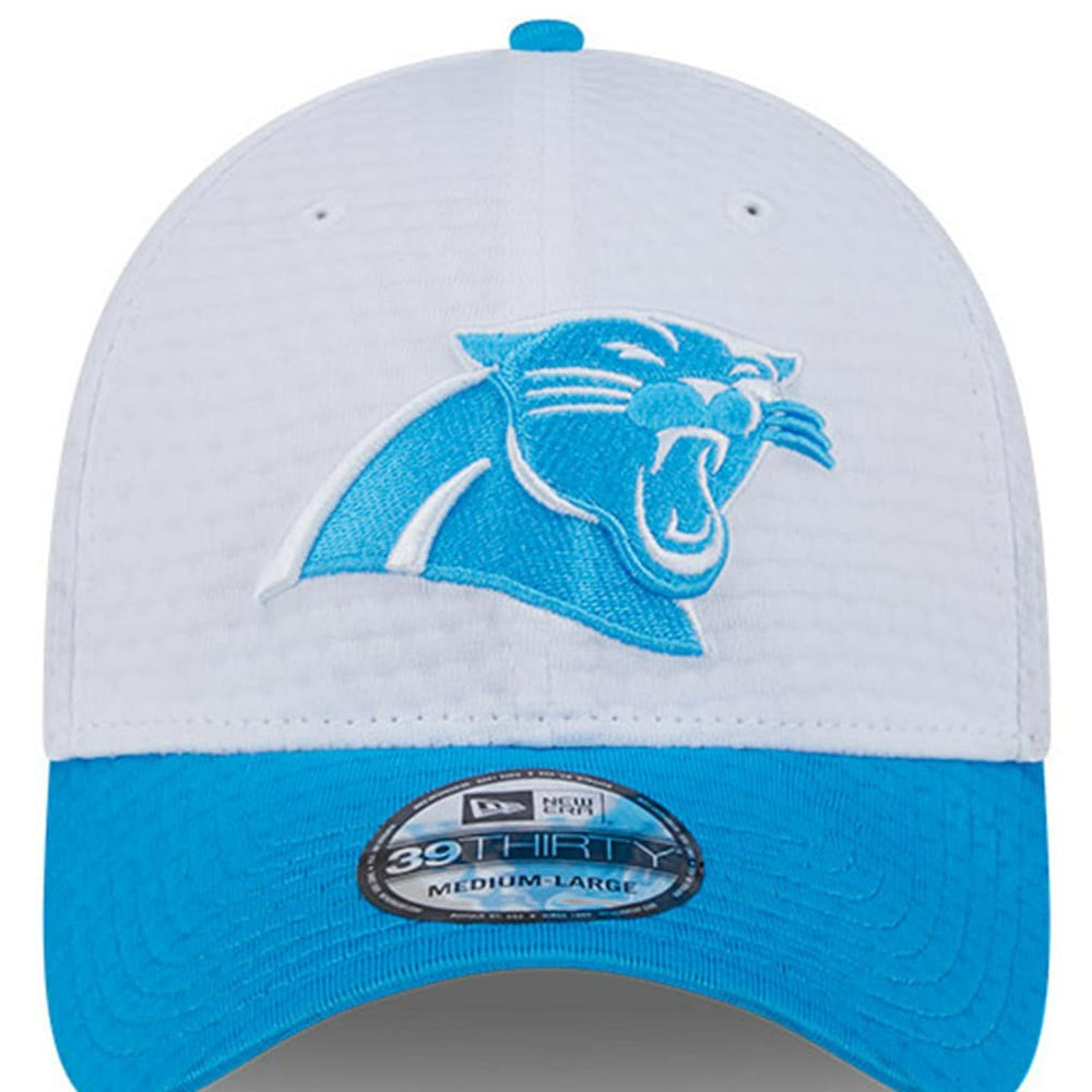 Carolina Panthers New Era 2024 NFL Training Camp 39THIRTY Flex Hat White/Blue - NFL