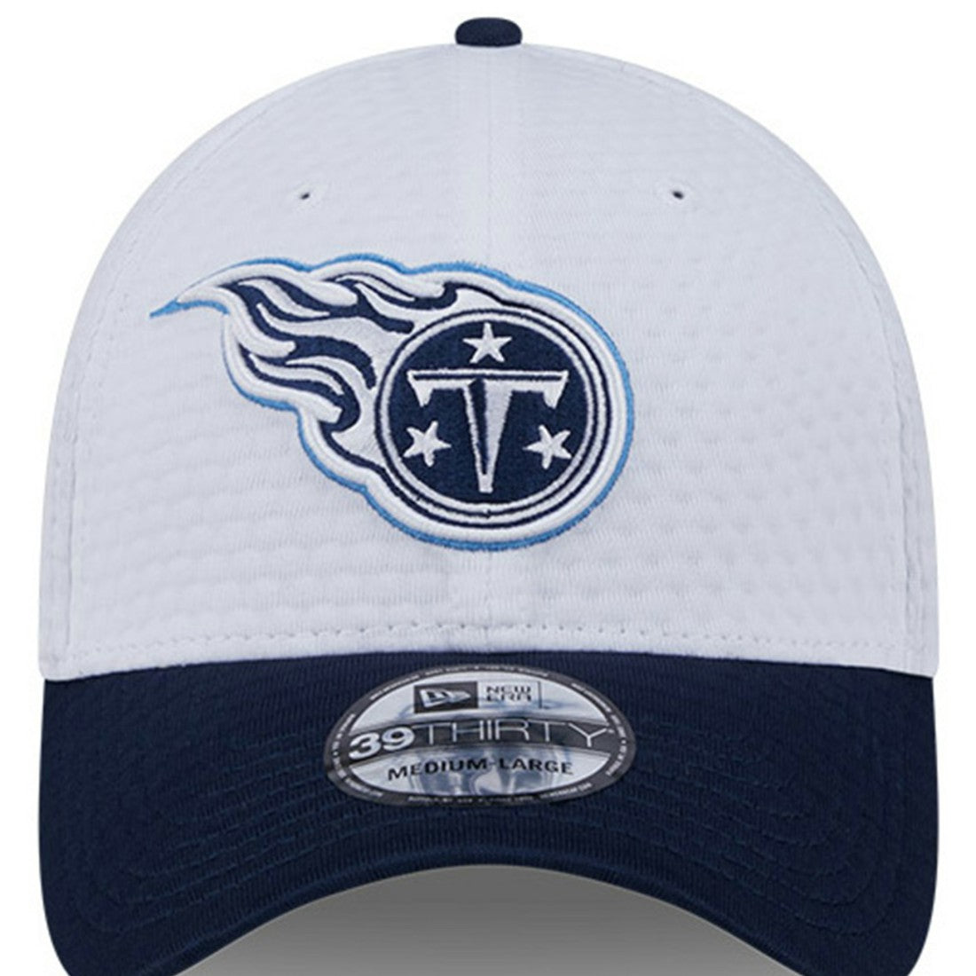 Tennessee Titans New Era 2024 NFL Training Camp 39THIRTY Flex Hat White/Navy - NFL