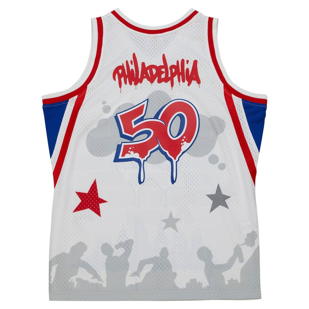 Mitchell & Ness - Philadelphia 76ers x Tats Cru Hardwood Classics Fashion Jersey - White