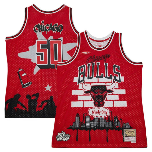 Chicago Bulls x Tats Cru Hardwood Classics Fashion Jersey sale - Red | NBA Jerseys
