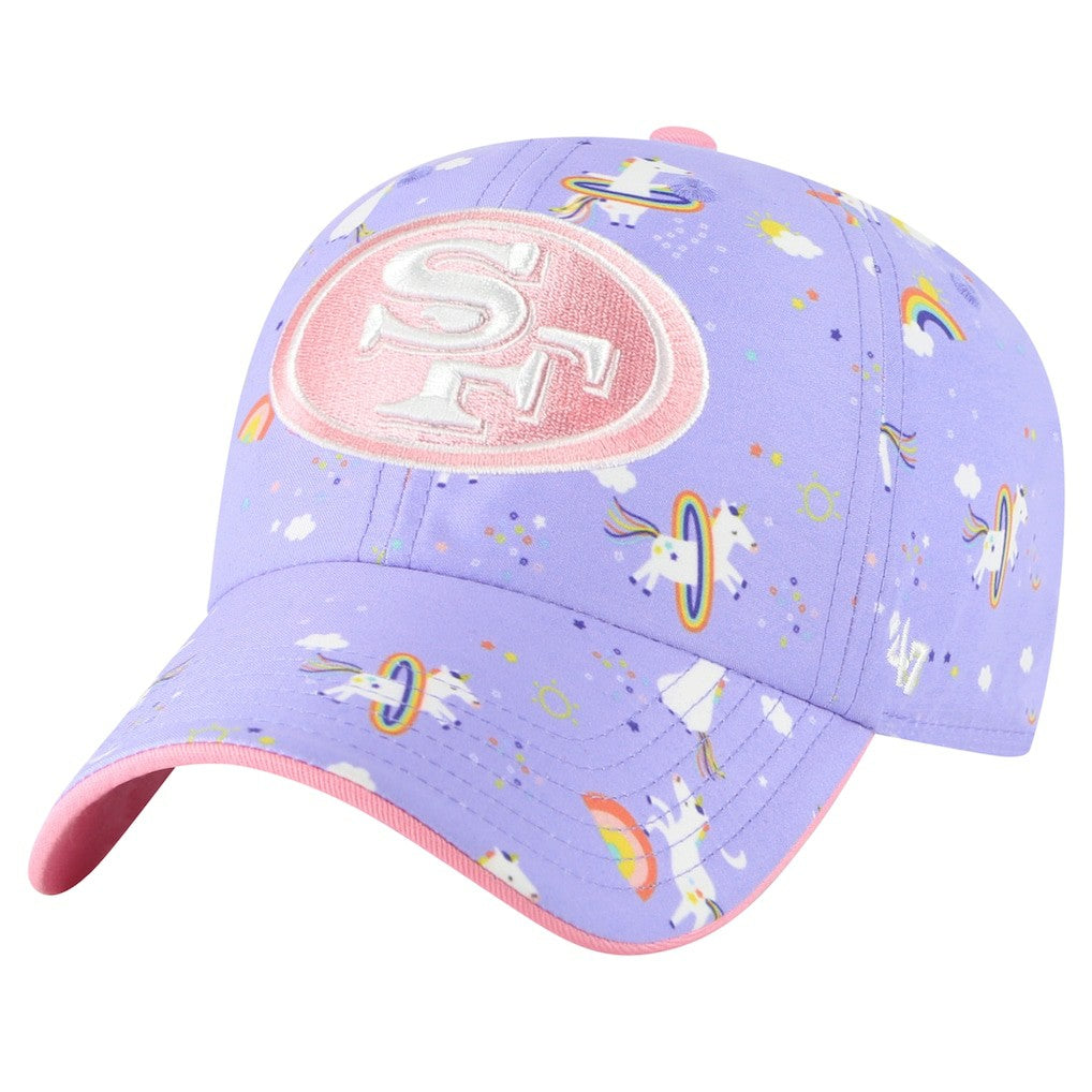San Francisco 49ers '47 Girls Preschool Unicorn Clean Up Adjustable Hat Lavender - 47 brand